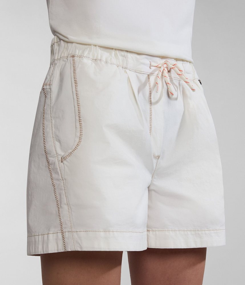Napapijri Aberdeen Bermuda Shorts Ženske Kratke Hlače Bijele | TVZQ-53091