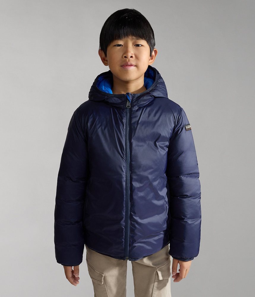 Napapijri Aerons Puffer Jacket (4-16 YEARS) Dječje Kišne Jakne Plave | YOBN-04365