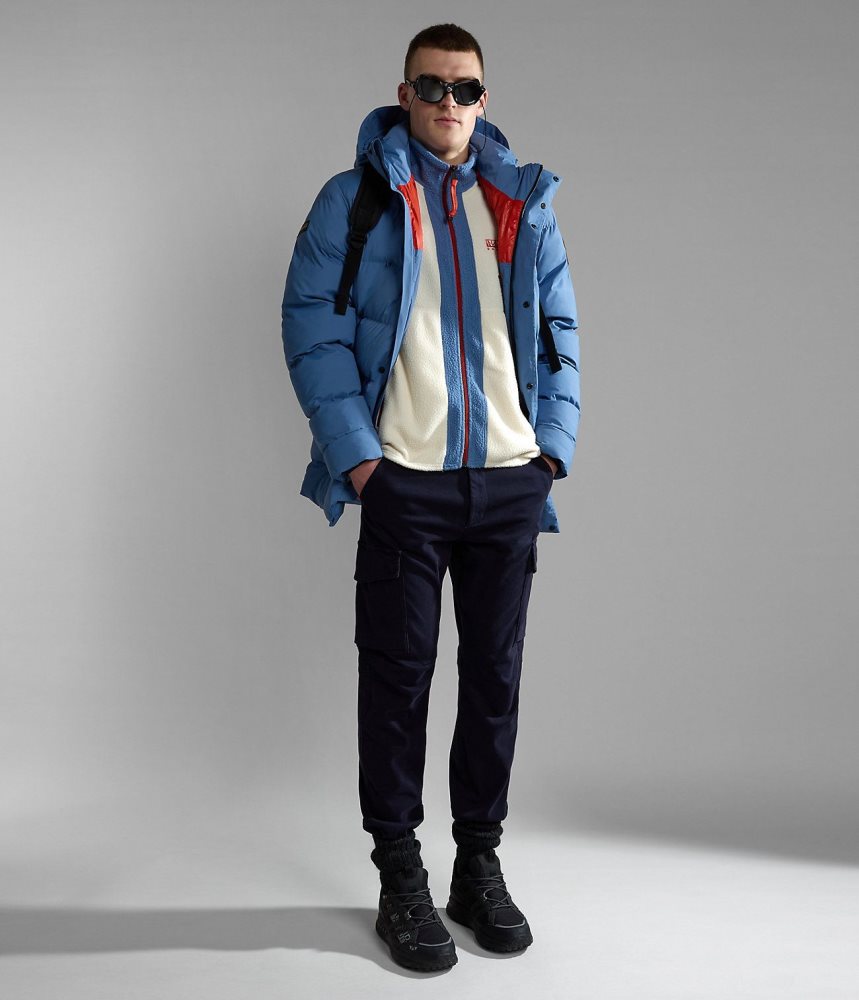Napapijri Anderby Full-Zip Fleece Muške Fleece Bijele | SDQF-73561