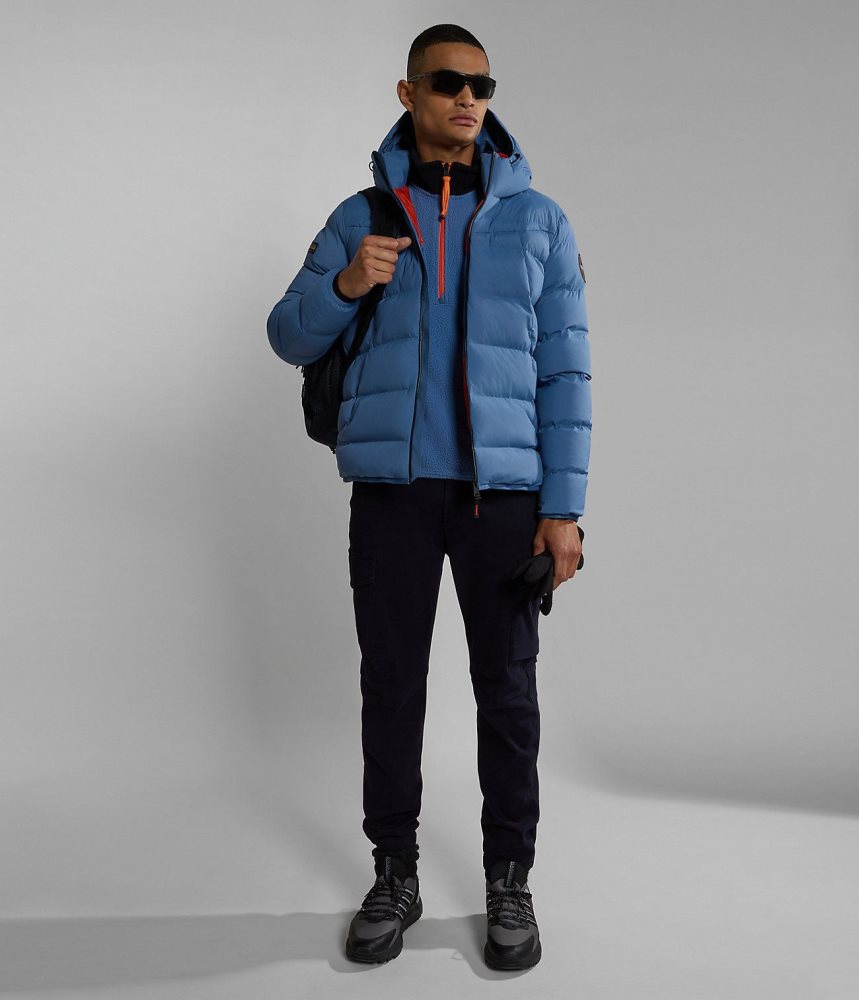 Napapijri Anderby Half-Zip Fleece Muške Fleece Plave | FXJR-78503