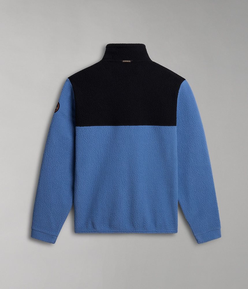 Napapijri Anderby Half-Zip Fleece Muške Fleece Plave | FXJR-78503