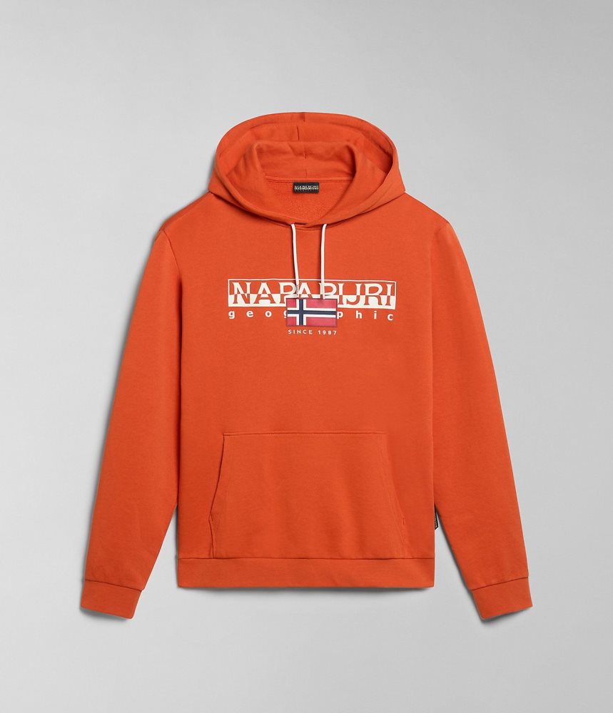 Napapijri Aylmer Hoodie Muške Majica s Kapuljačom Narančaste | REBV-20398