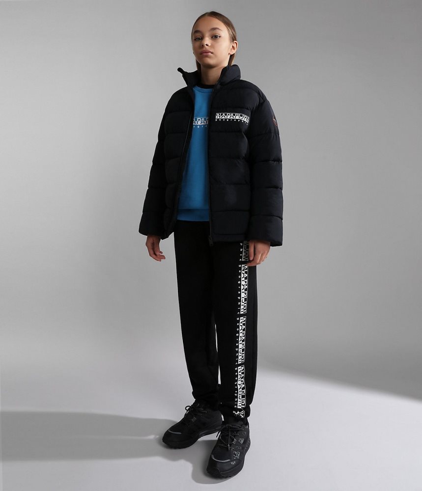 Napapijri Bachar Puffer Jacket (10-16 YEARS) Dječje Kišne Jakne Crne | ZKOB-14203