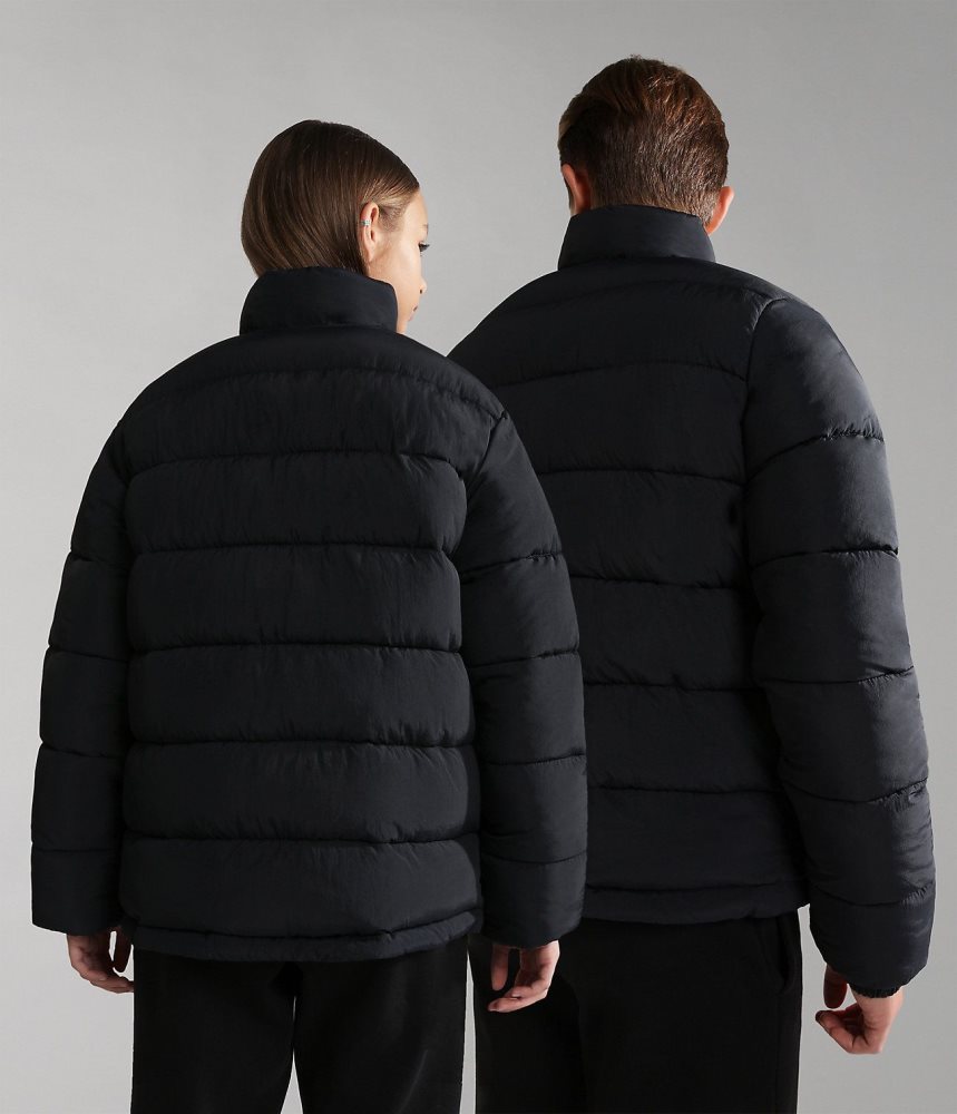 Napapijri Bachar Puffer Jacket (10-16 YEARS) Dječje Kišne Jakne Crne | ZKOB-14203
