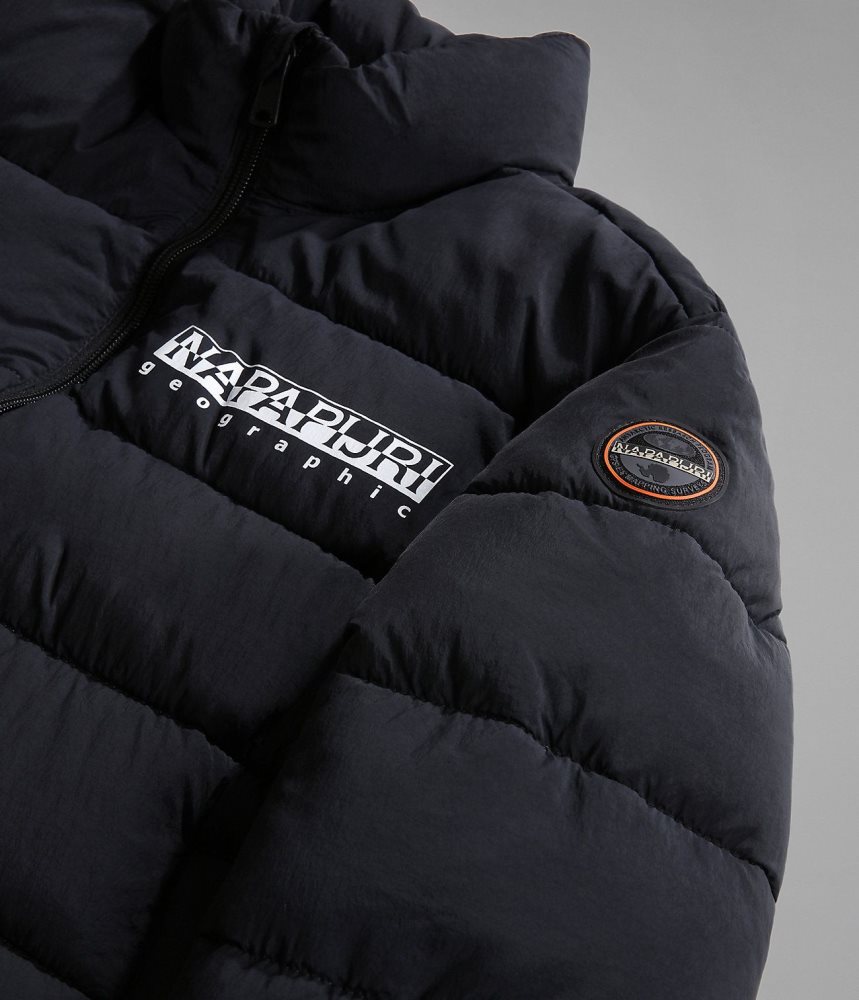 Napapijri Bachar Puffer Jacket (10-16 YEARS) Dječje Kišne Jakne Crne | ZKOB-14203