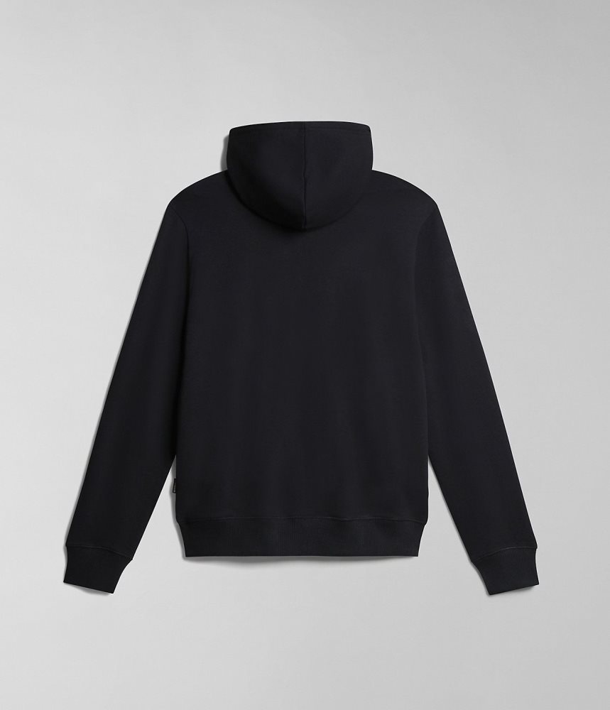 Napapijri Balis Summer Full-Zip Hoodie Muške Majica s Kapuljačom Crne | NPDS-43076