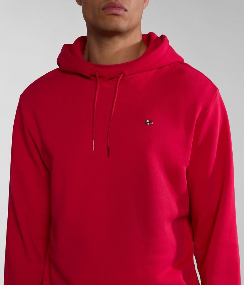Napapijri Balis Summer Hoodie Muške Majica s Kapuljačom Crvene | KAJU-76410