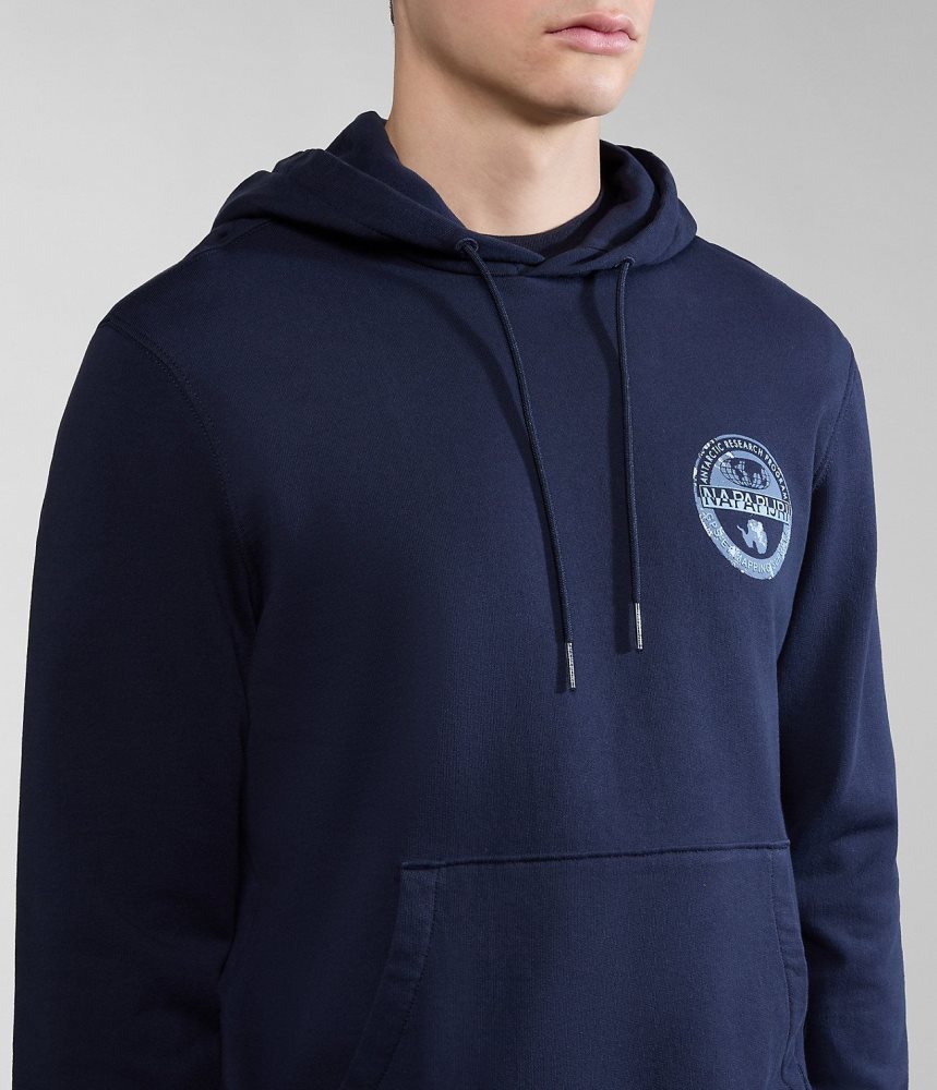 Napapijri Bollo Summer Hoodie Muške Majica s Kapuljačom Tamno Plave | THER-48139