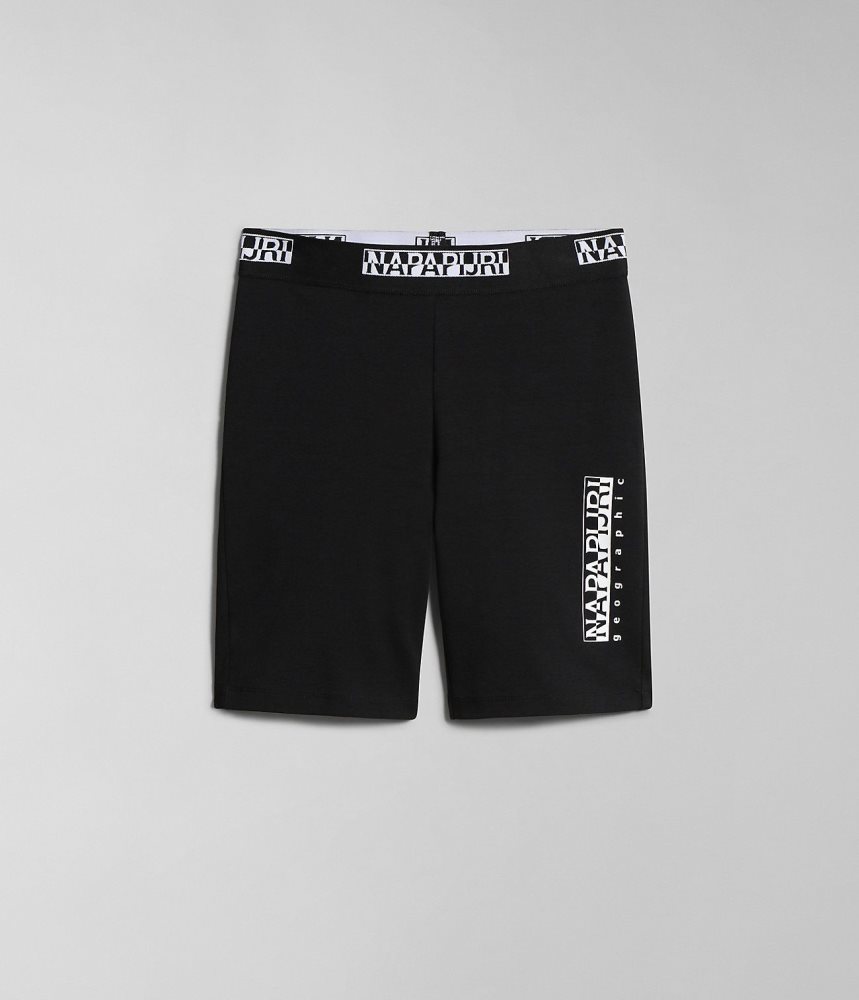Napapijri Box Cycling Shorts Ženske Kratke Hlače Crne | ZQGD-57426
