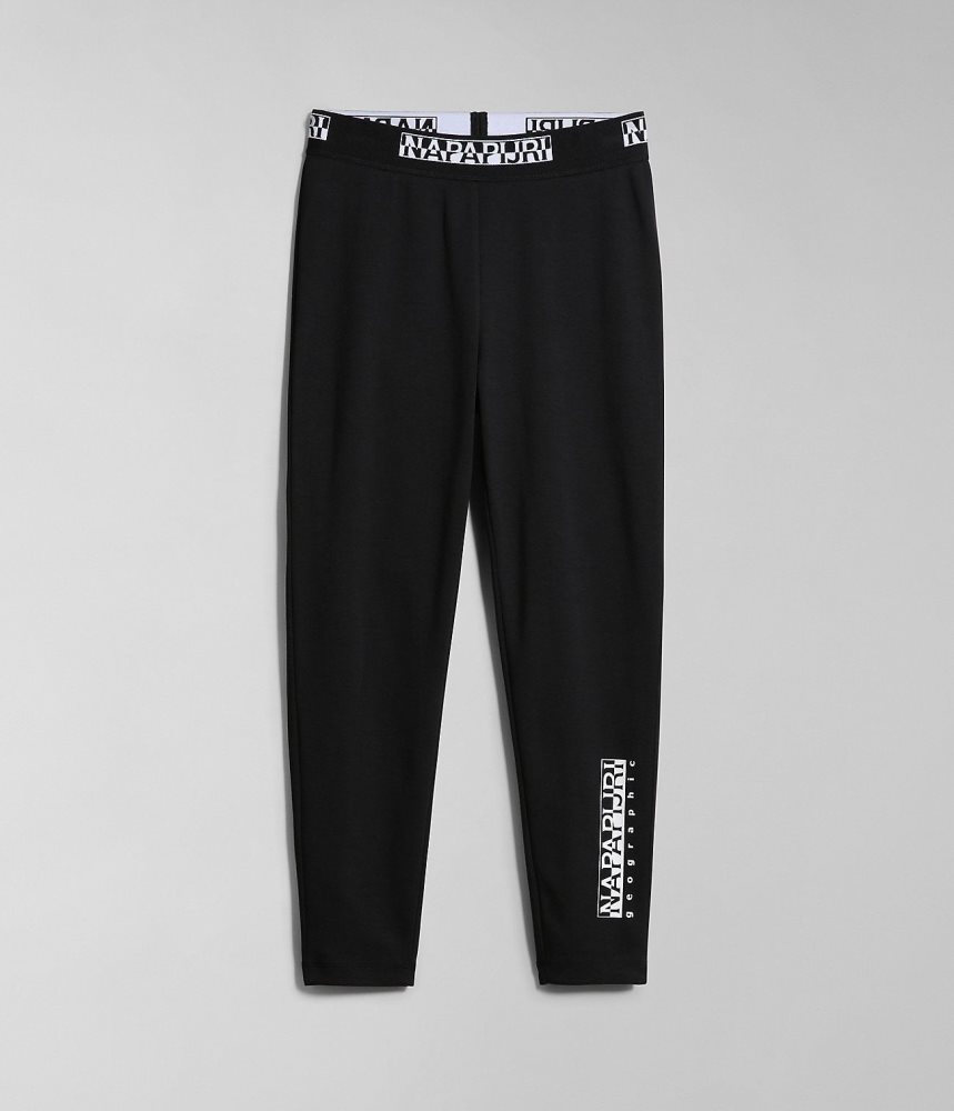 Napapijri Box Leggings Ženske Tajice Crne | KDFQ-53729
