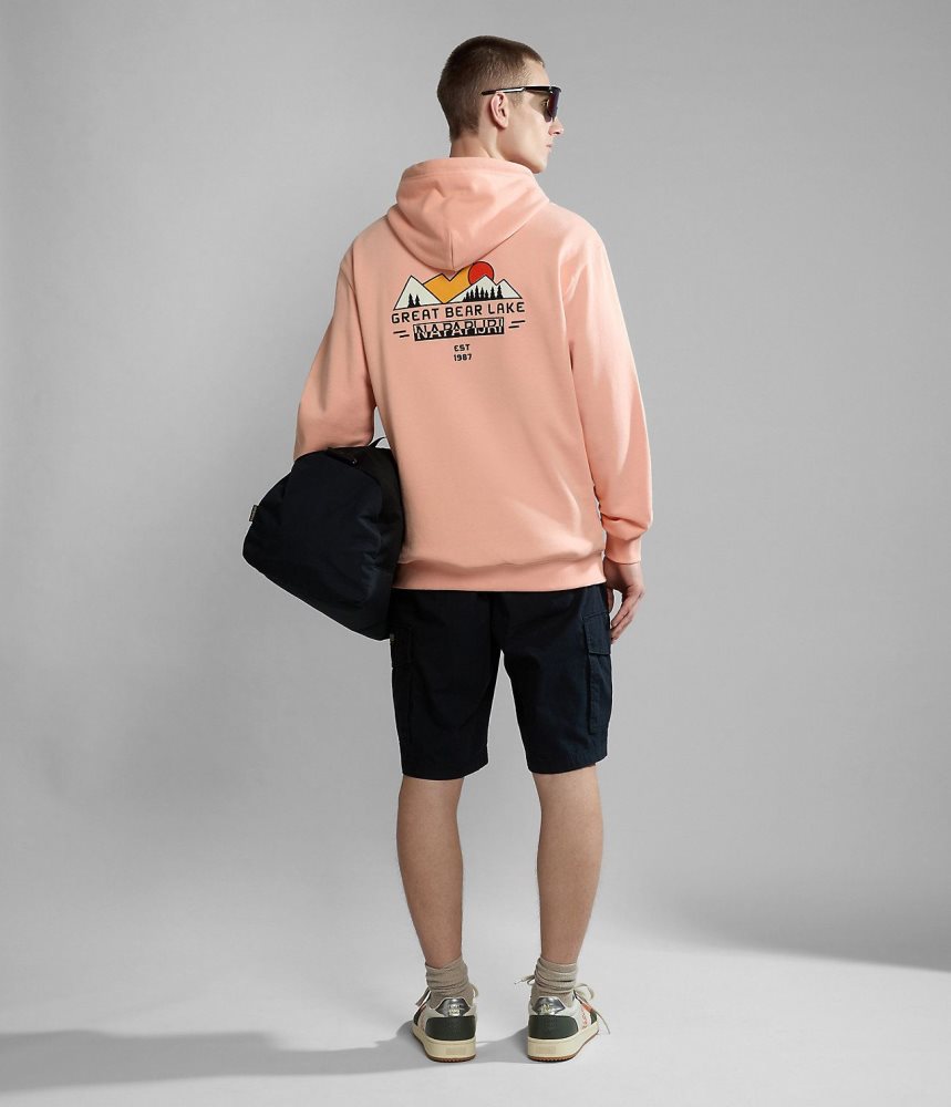 Napapijri Boyd Hoodie Muške Majica s Kapuljačom Roze | ZCSW-01963