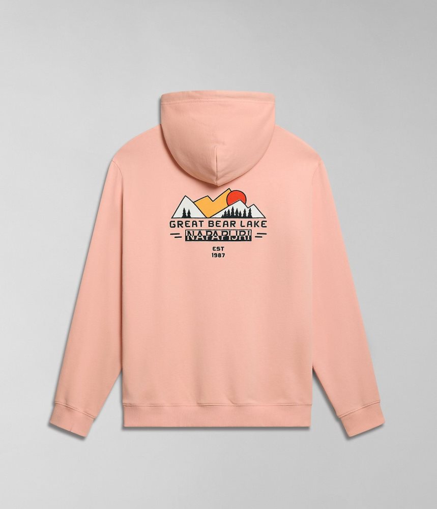 Napapijri Boyd Hoodie Muške Majica s Kapuljačom Roze | ZCSW-01963