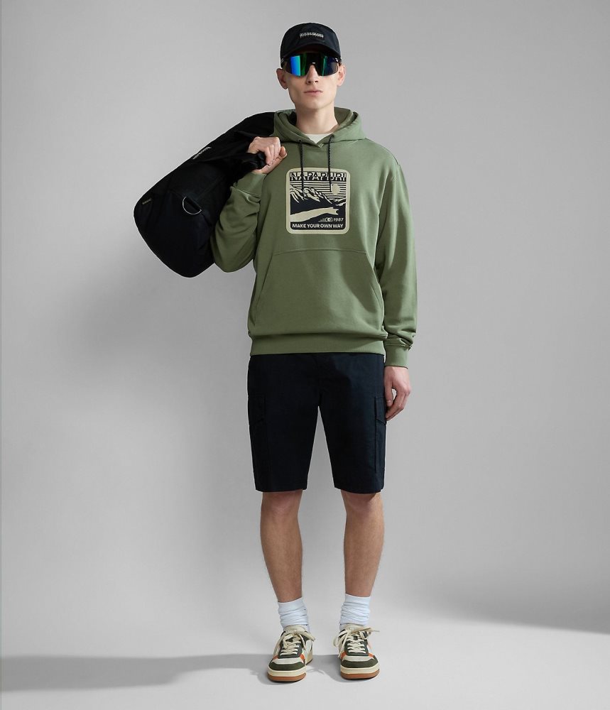 Napapijri Boyd Hoodie Ženske Majica s Kapuljačom Zelene | LKBT-86917