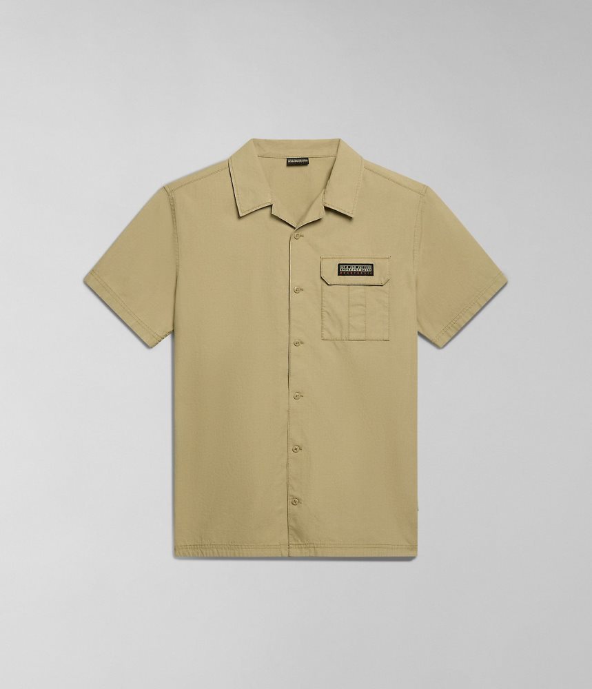 Napapijri Boyd Short Sleeve Shirt Muške Košulje Bež | PLMJ-90826