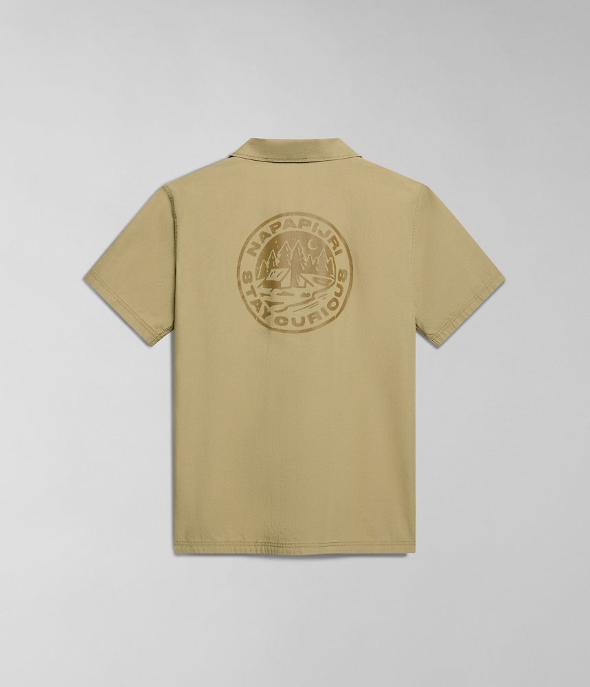 Napapijri Boyd Short Sleeve Shirt Muške Košulje Bež | PLMJ-90826