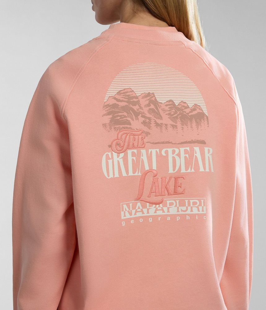 Napapijri Boyd Sweatshirt Ženske Dukserice Roze | YNEF-08172