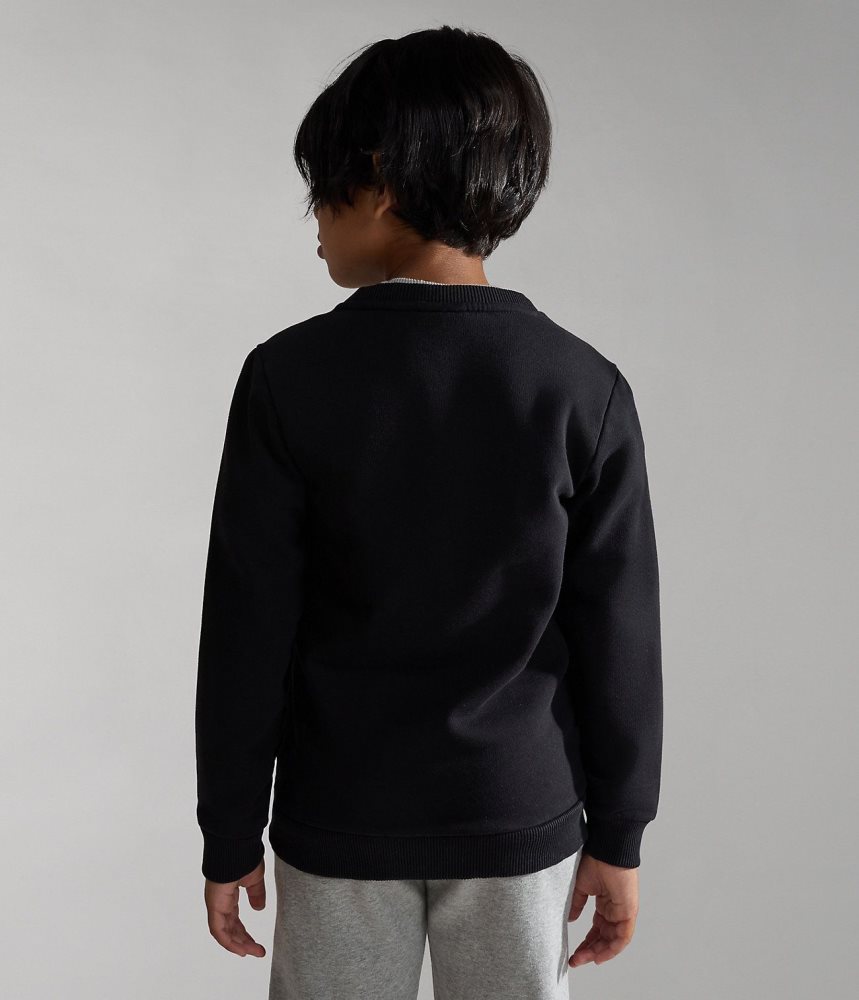 Napapijri Brunt Sweatshirt (4-16 YEARS) Dječje Dukserice Crne | YTON-39261