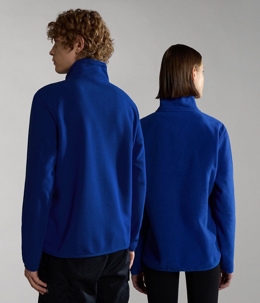Napapijri Burgee Half-Zip Fleece Ženske Fleece Plave | PEGX-67048