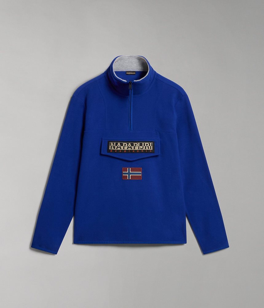 Napapijri Burgee Half-Zip Fleece Ženske Fleece Plave | PEGX-67048