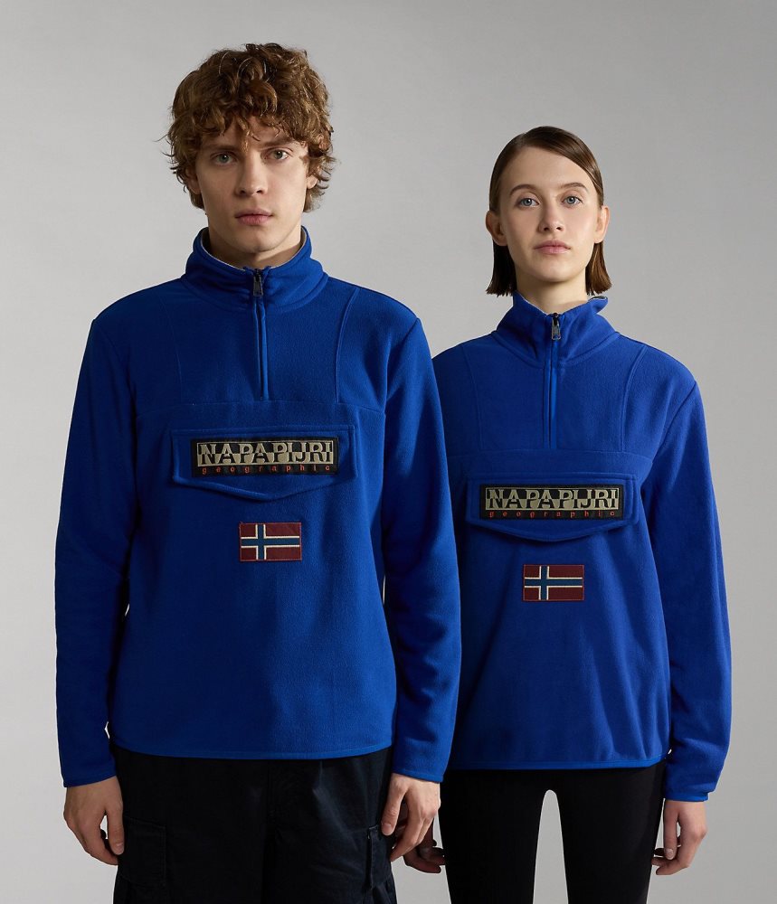 Napapijri Burgee Half-Zip Fleece Ženske Fleece Plave | PEGX-67048