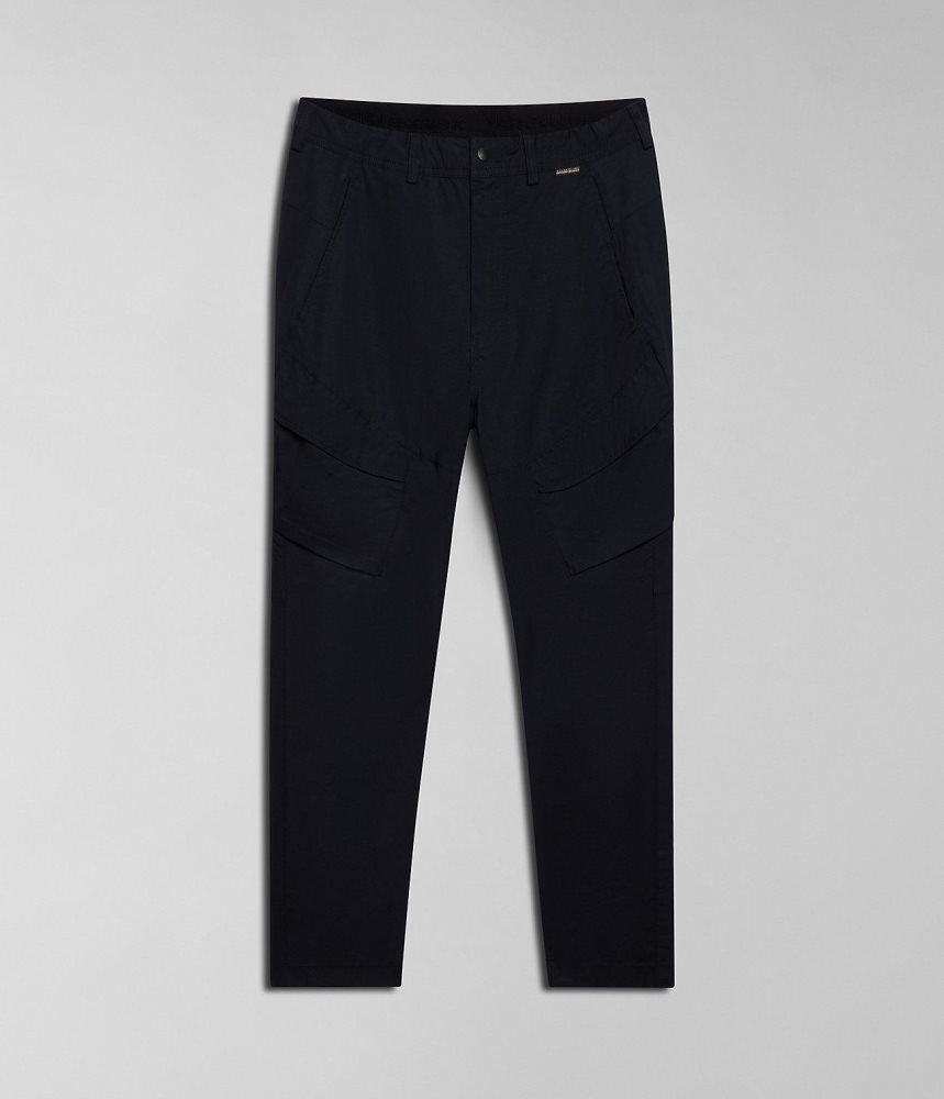 Napapijri Carchi Cargo Trousers Muške Cargo Hlače Crne | MZRD-97321