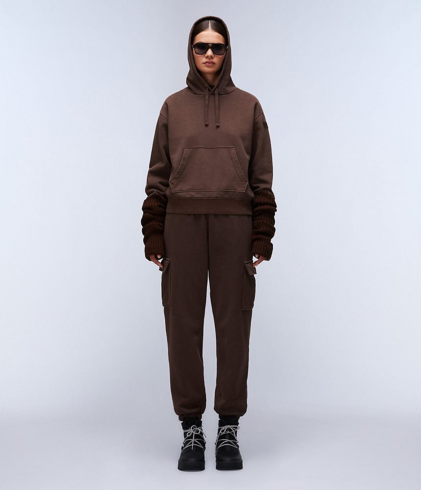 Napapijri Castor Hoodie Ženske Majica s Kapuljačom Smeđe | YETP-34897