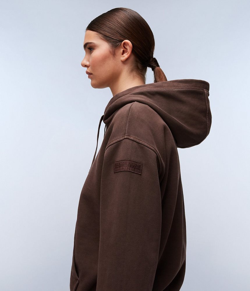 Napapijri Castor Hoodie Ženske Majica s Kapuljačom Smeđe | YETP-34897
