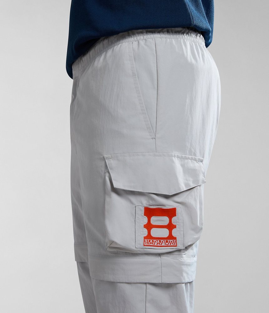 Napapijri Circular Cargo Trousers by Moreno Ferrari Muške Cargo Hlače Sive | BFZT-71654