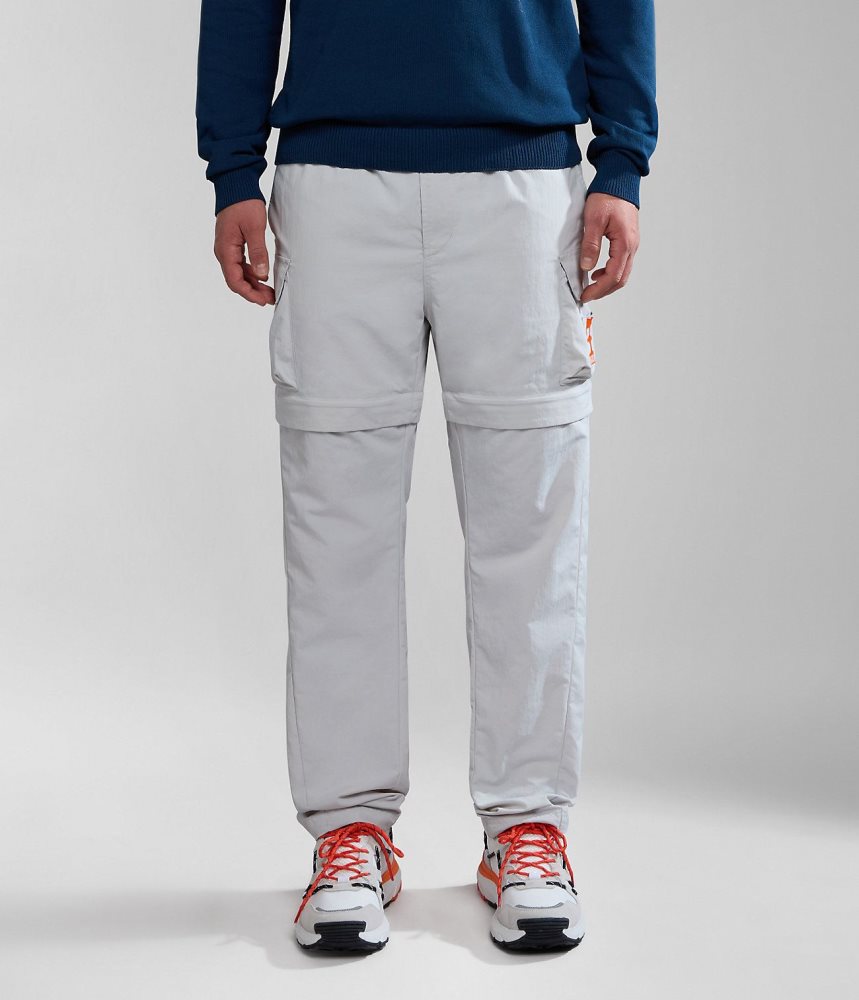Napapijri Circular Cargo Trousers by Moreno Ferrari Muške Cargo Hlače Sive | BFZT-71654