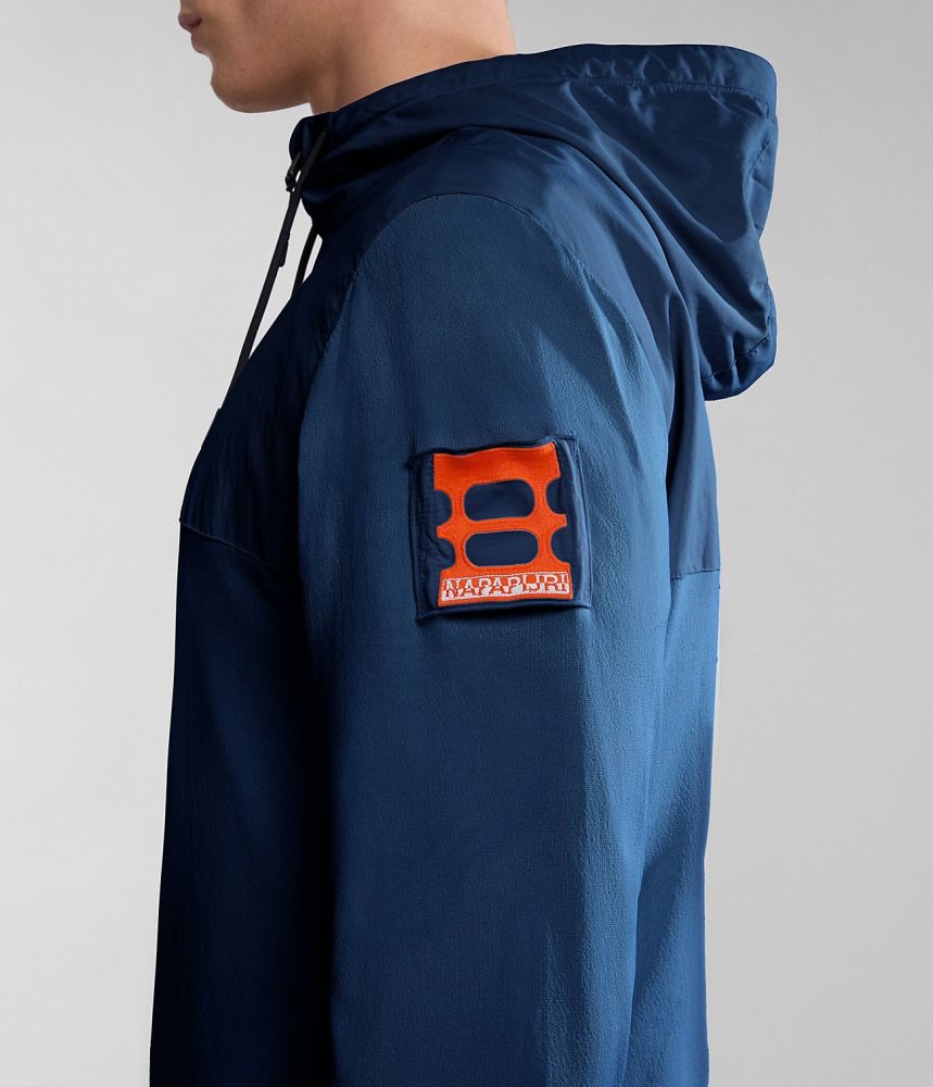 Napapijri Circular Hoodie by Moreno Ferrari Muške Majica s Kapuljačom Tamno Plave | SGFY-73896