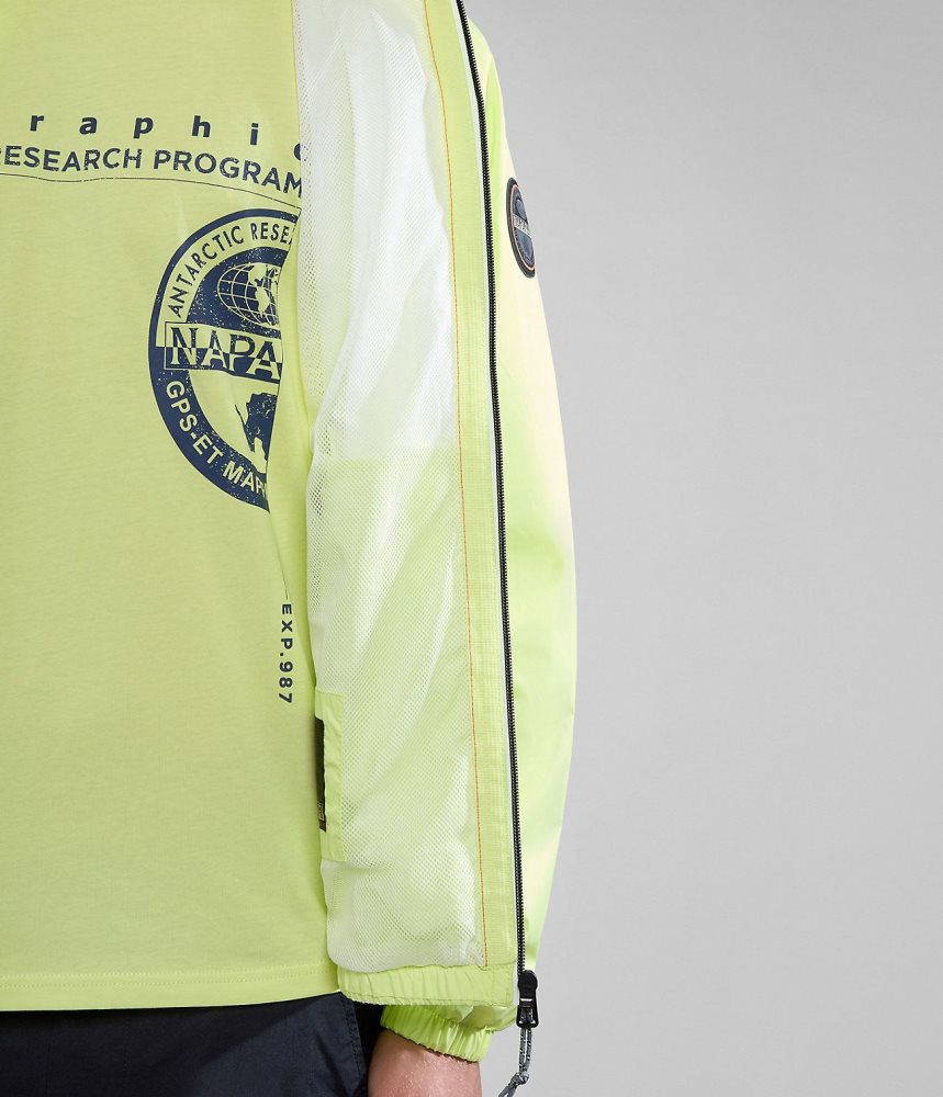 Napapijri Cloudy Windbreaker Muške Short Jackets Žute | NIGC-21593