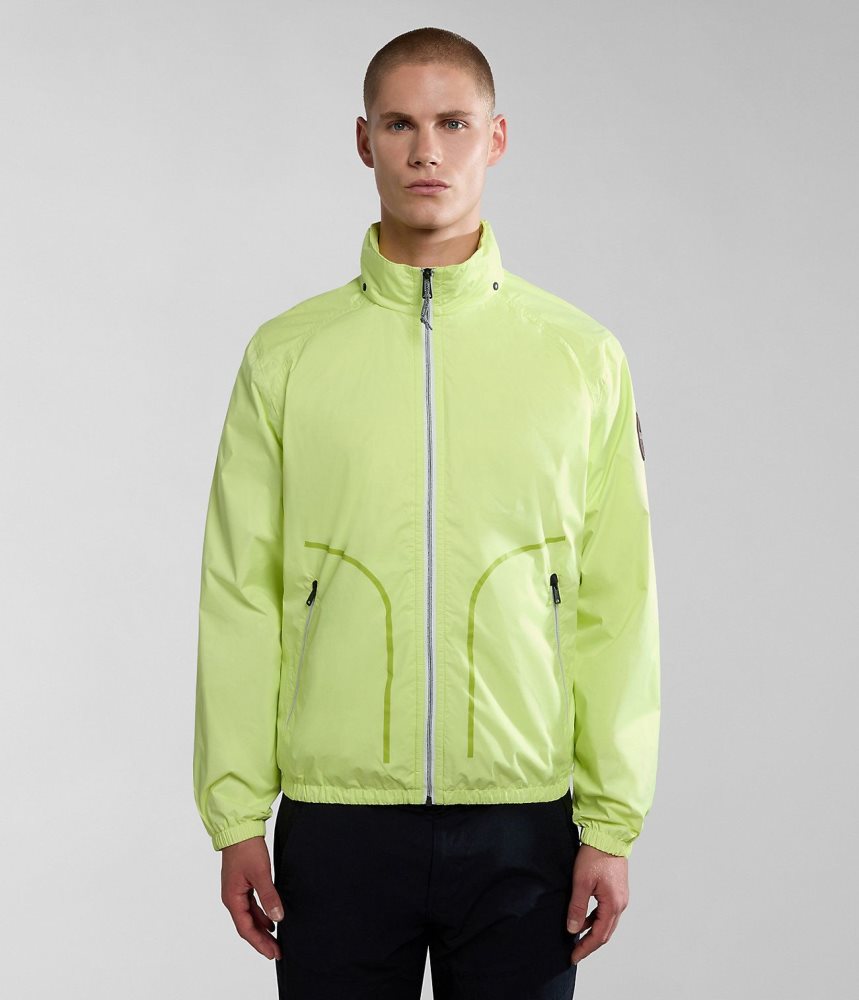 Napapijri Cloudy Windbreaker Muške Short Jackets Žute | NIGC-21593