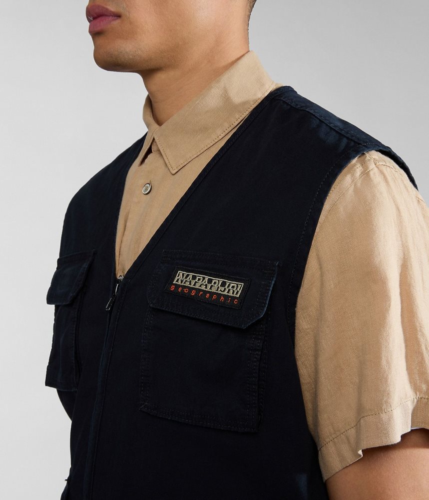 Napapijri Colden Vest Muške Gilet Crne | YIWB-47201