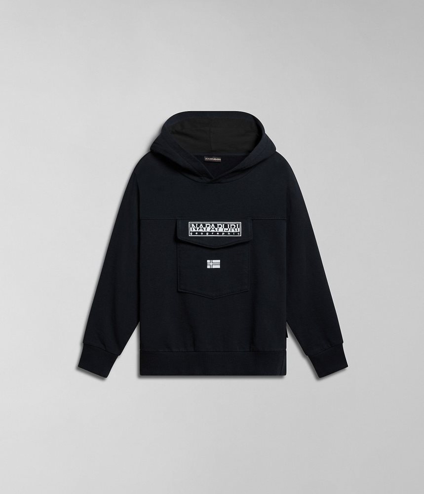Napapijri Cree Hoodie (4-16 YEARS) Dječje Majica s Kapuljačom Crne | WBNG-01975