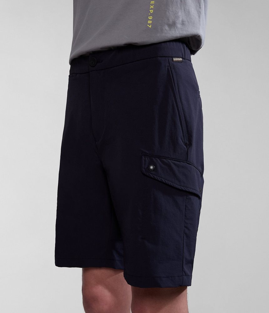 Napapijri Dease Tech Bermuda Shorts Muške Kratke Hlače Tamno Plave | FXBC-60913
