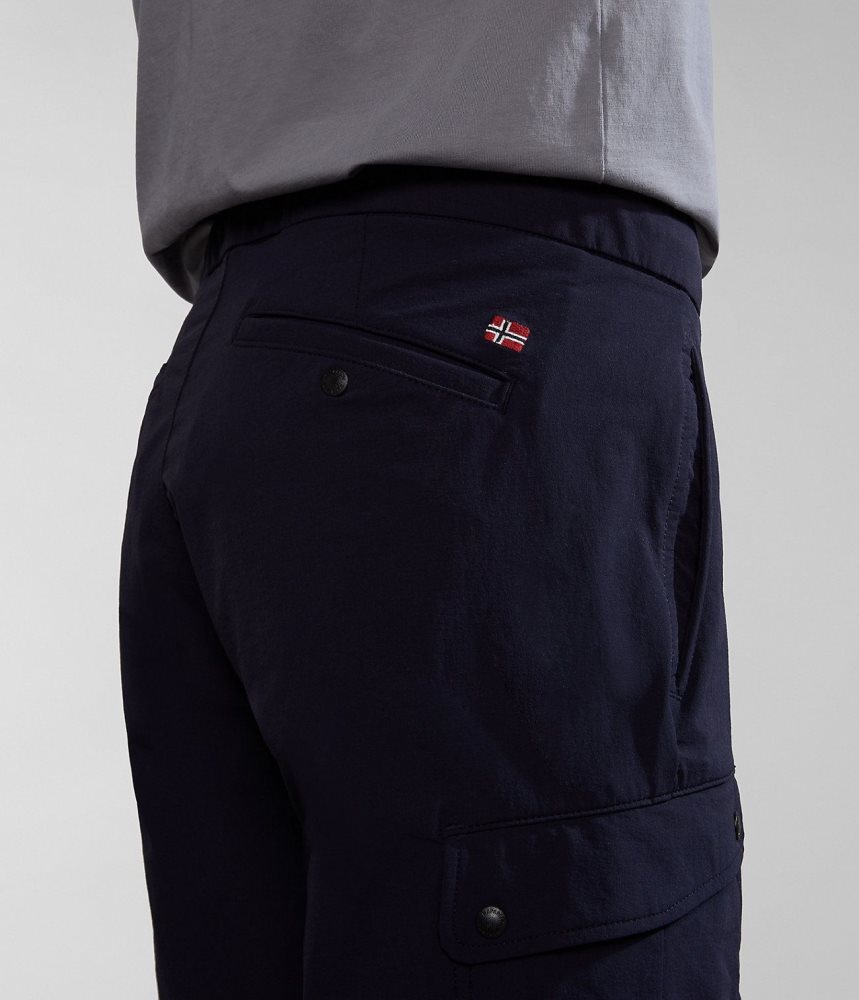 Napapijri Dease Tech Bermuda Shorts Muške Kratke Hlače Tamno Plave | FXBC-60913