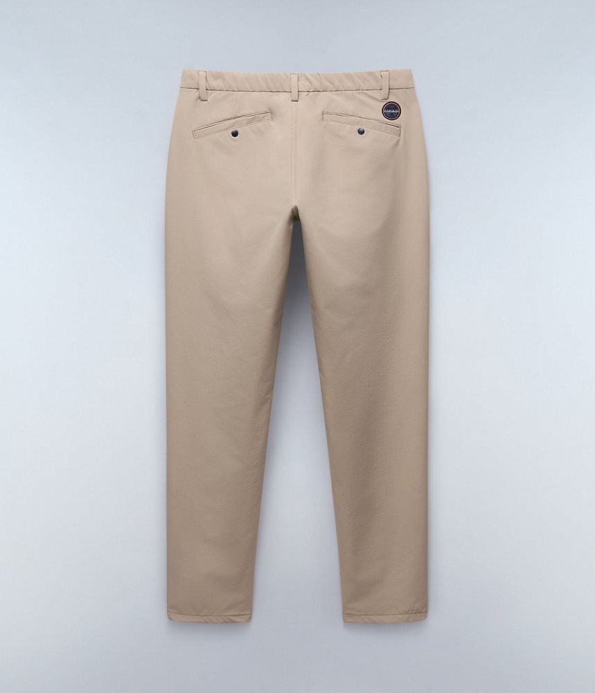 Napapijri Dease Tech Winter Chino Trousers Muške Chino Hlače Bež | PWOR-10358