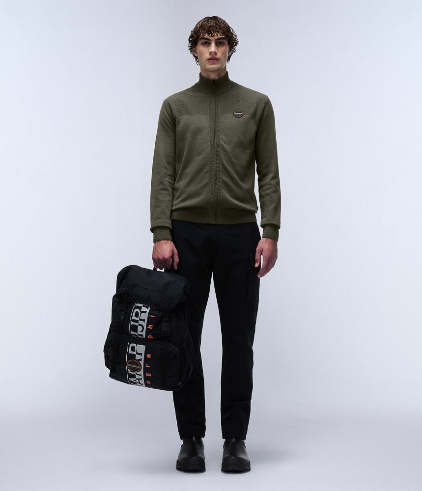 Napapijri Derri Full-Zip Jumper Muške Zip Jumpers Zelene | LITV-39876