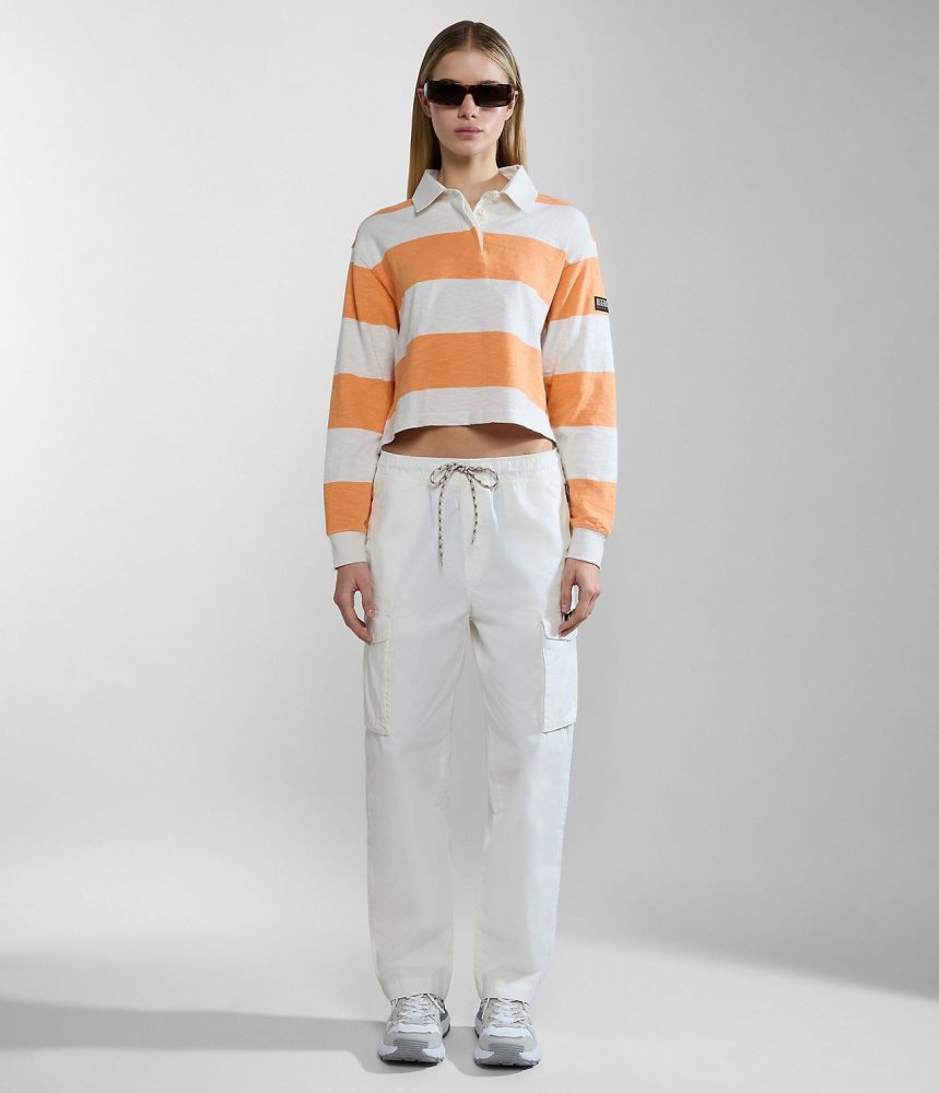 Napapijri Faber Cargo Trousers Ženske Cargo Hlače Bijele | OFAL-58421