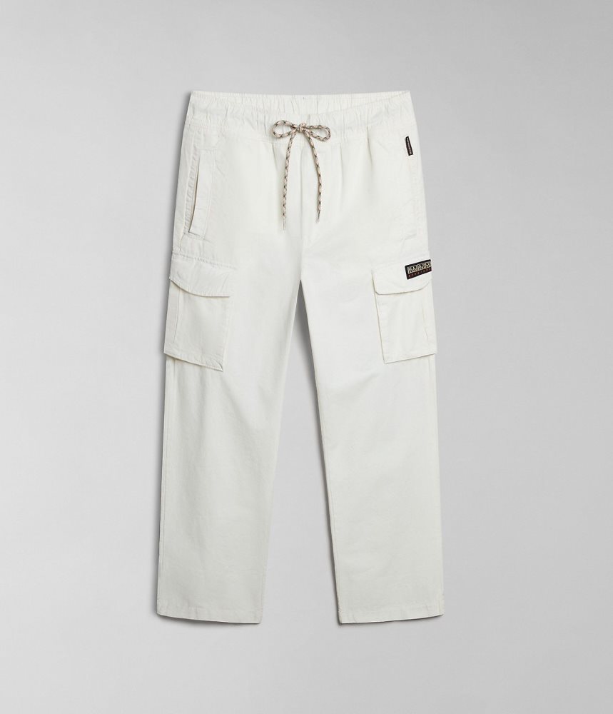 Napapijri Faber Cargo Trousers Ženske Cargo Hlače Bijele | OFAL-58421
