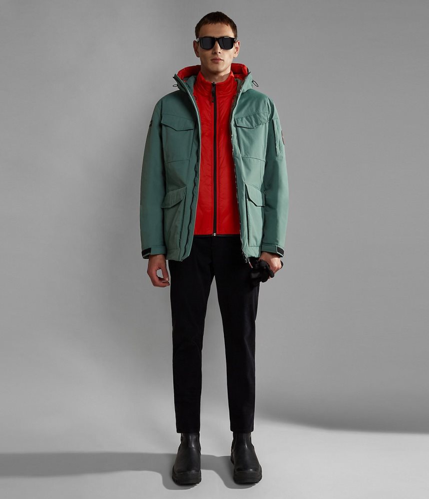Napapijri Field Jacket Muške Parka Jakne Zelene | TMCQ-82314