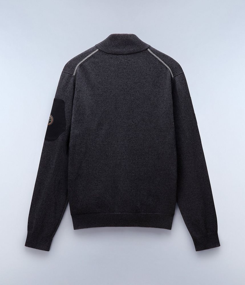Napapijri Gardy Full-Zip Jumper Muške Zip Jumpers Crne | TRNK-14573