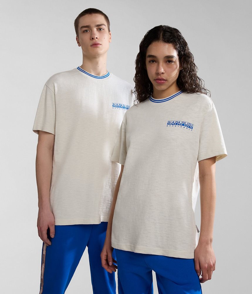 Napapijri Grober Short Sleeve T-Shirt Ženske Majice Bijele | ZBLE-79182
