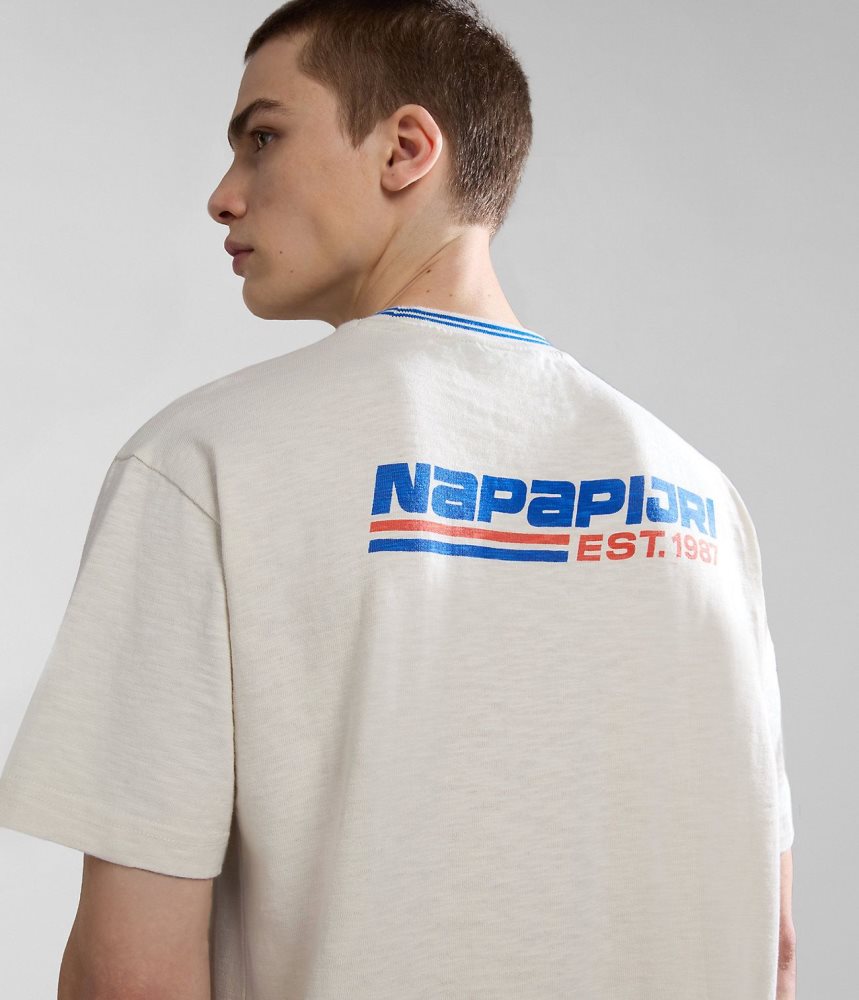 Napapijri Grober Short Sleeve T-Shirt Ženske Majice Bijele | ZBLE-79182