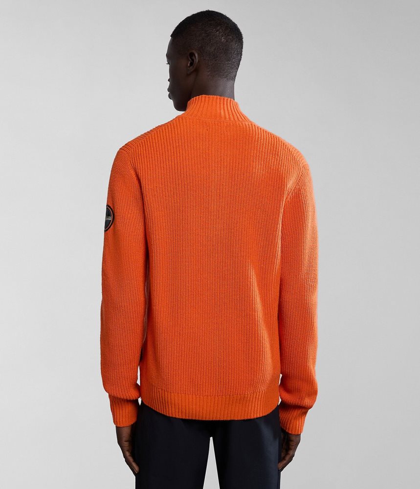 Napapijri Gwich Half-Zip Jumper Muške Zip Jumpers Narančaste | LAQM-45781