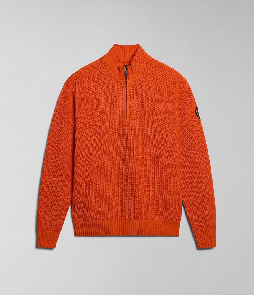 Napapijri Gwich Half-Zip Jumper Muške Zip Jumpers Narančaste | LAQM-45781