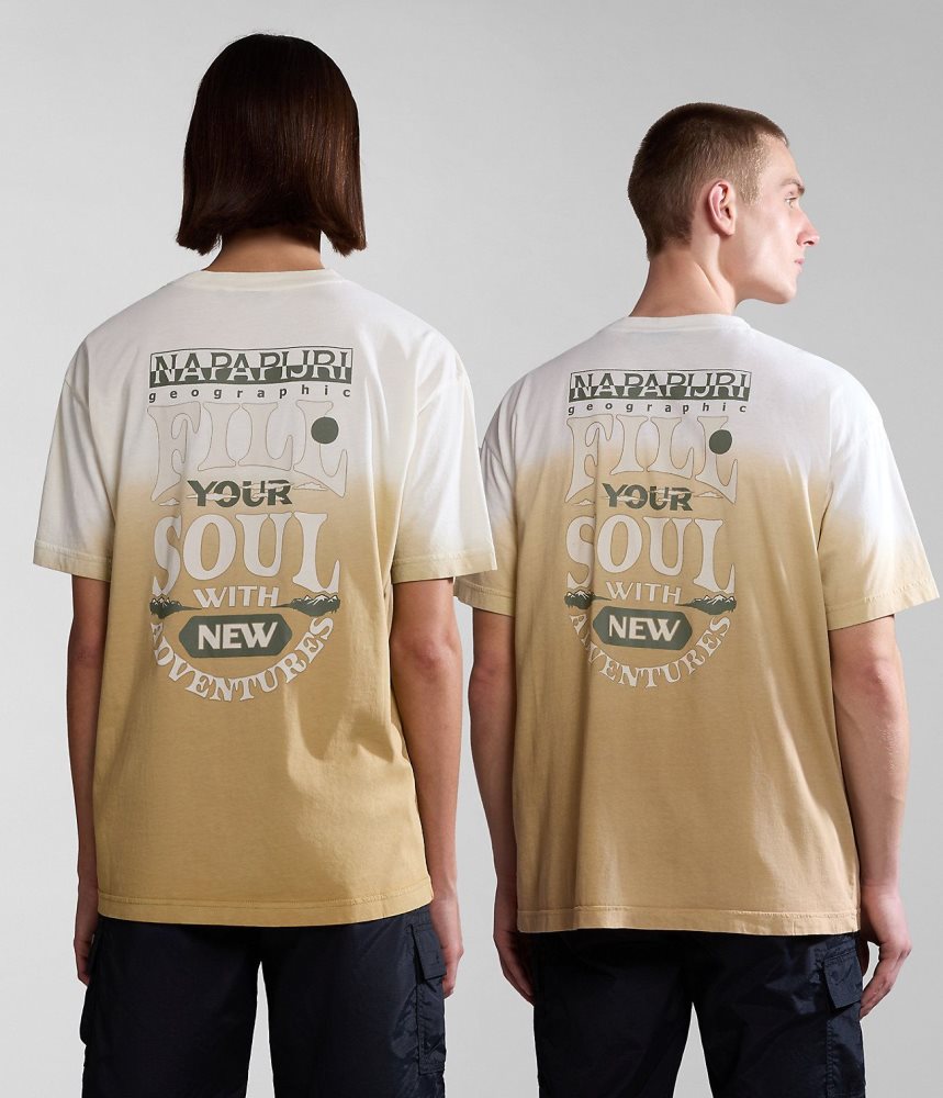 Napapijri Howard Short Sleeve T-Shirt Ženske Majice Bež | QSVI-72936