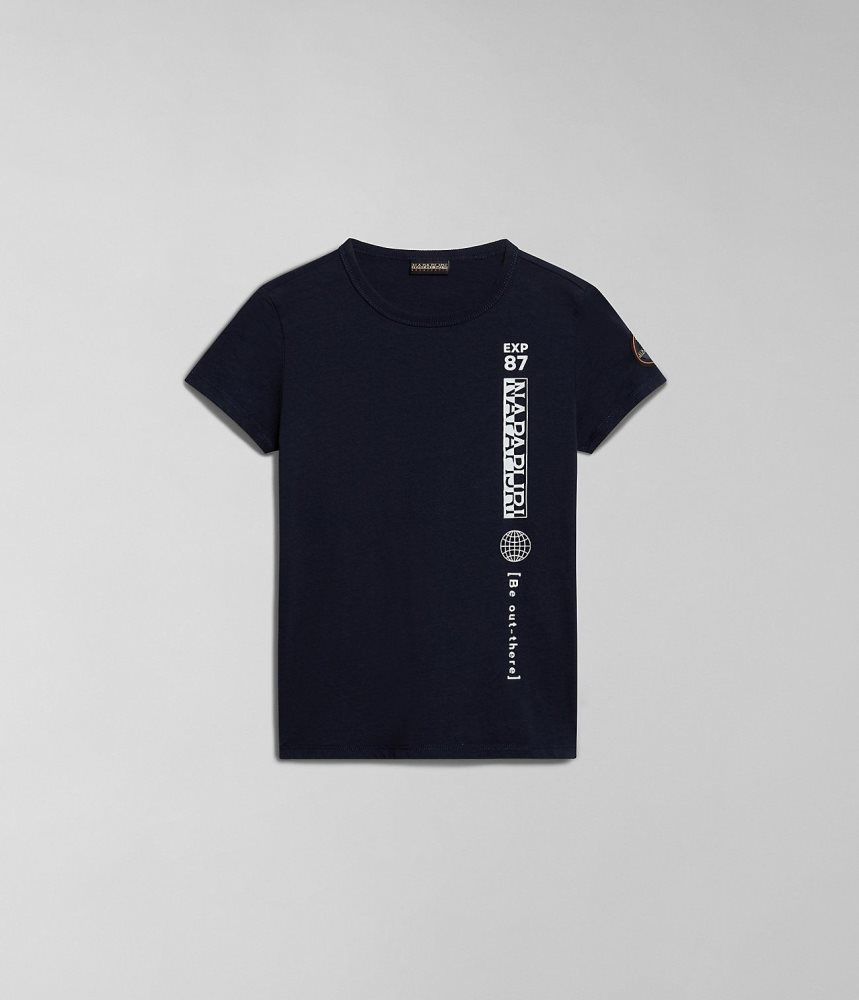 Napapijri Hudson Short Sleeve T-Shirt (4-16 YEARS) Dječje Majice Tamno Plave | JQRD-25813