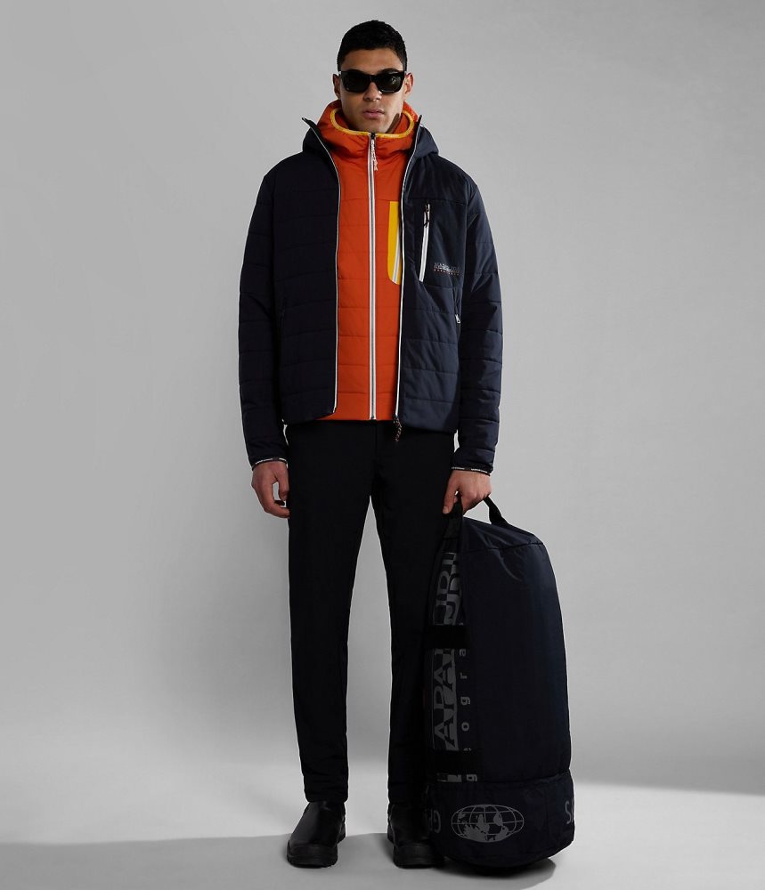 Napapijri Huron Packable Puffer Jacket Muške Short Jackets Crne | YEKF-45176