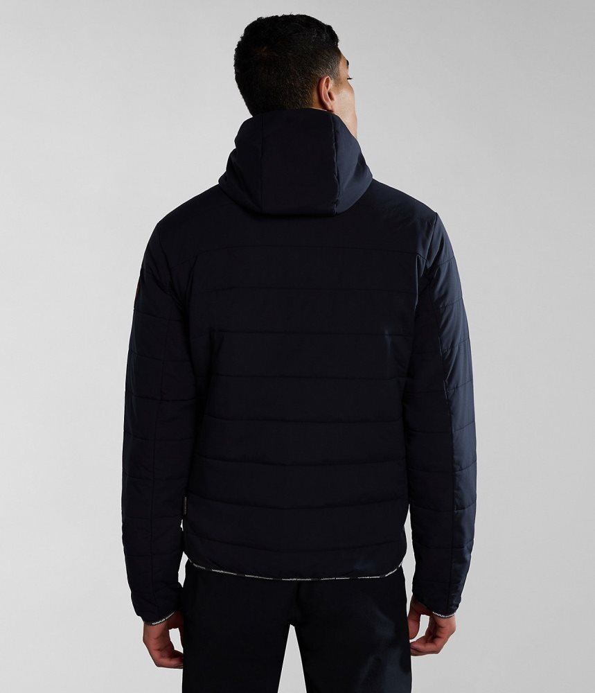 Napapijri Huron Packable Puffer Jacket Muške Short Jackets Crne | YEKF-45176
